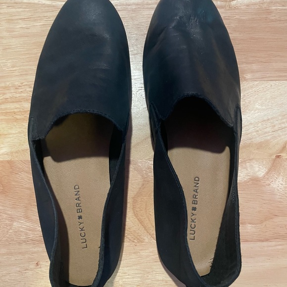 Lucky Brand Womens Cahill Black Soft Leather  Slip On Size 9 Loafer Shoes Casual - Picture 4 of 7